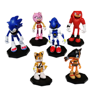 ست شش تایی اکشن فیگور سونیک Action Figure Sonic_اسباب بازی
